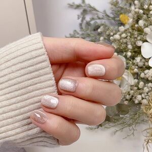 Shimmery Nude Manicure